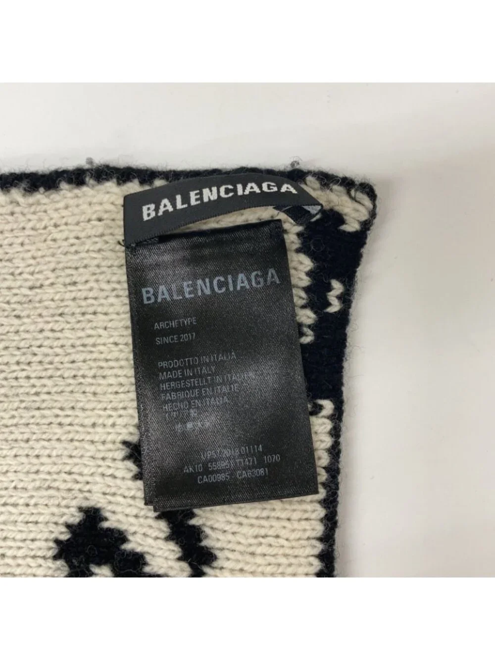 Balenciaga Logo Scarf Black